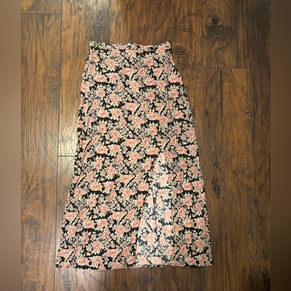 Floral Black and Pink Women's Skirt
